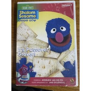 Shalom Sesame, 2010, No. 7: It's Passover,‎ Grover! DVD PREOWNED Jewish Holiday